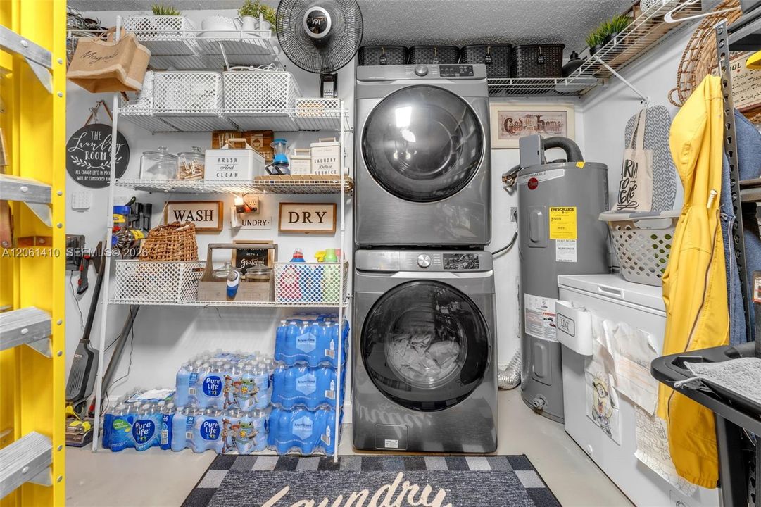 Laundry in Garage (newer appliances)