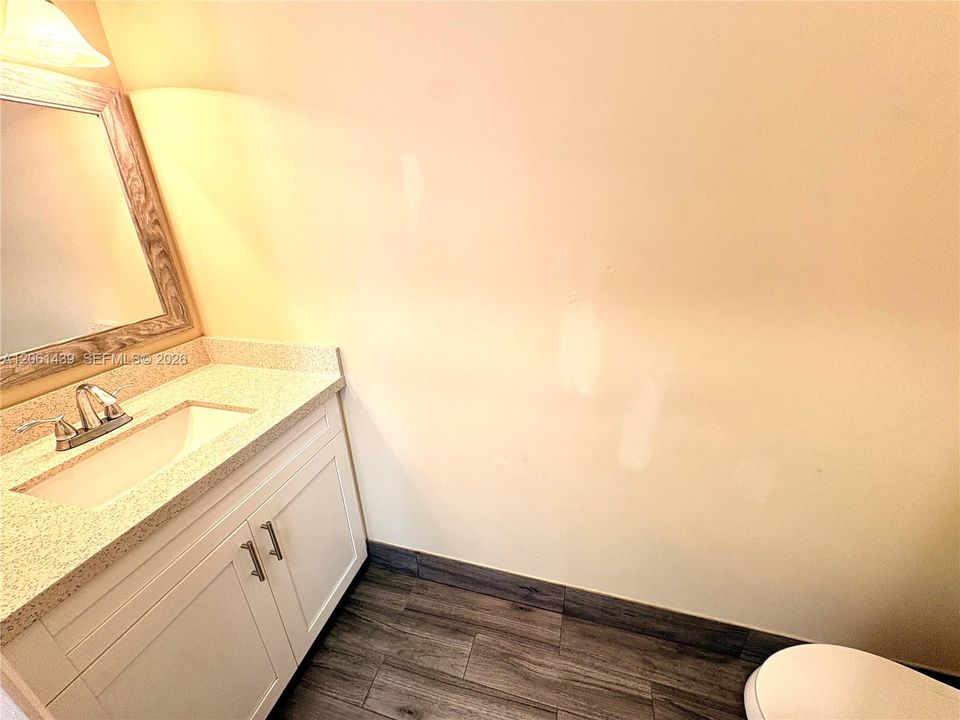 1/2 bathroom downstairs