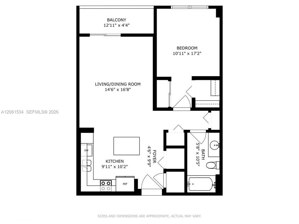 В аренду: $2,600 (1 спален, 1 ванн, 672 Квадратных фут)