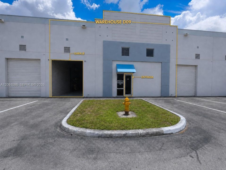 Front exterior and warehouse entrance