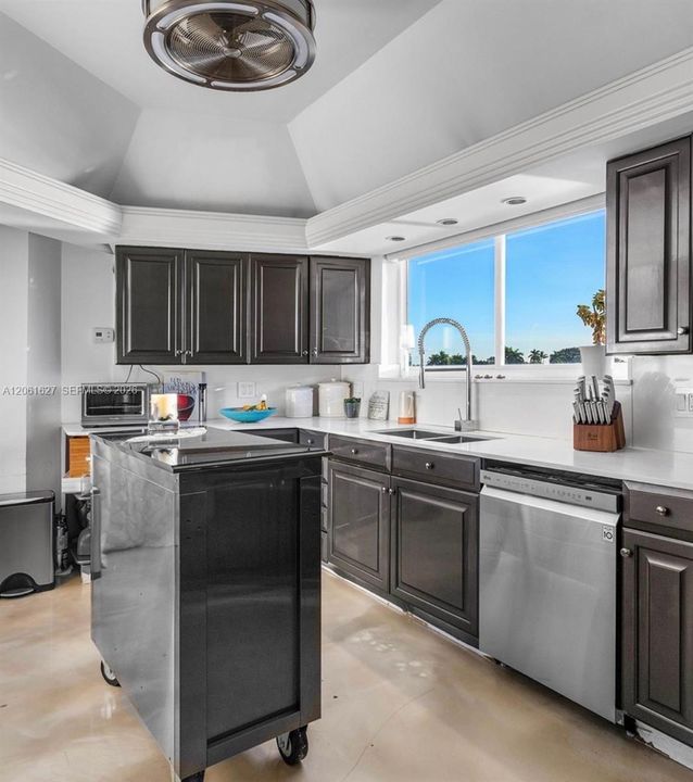 Laundry room and pantry in back.