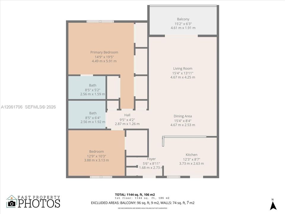 En Venta: $318,000 (2 camas, 2 baños, 1144 Pies cuadrados)