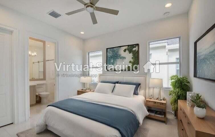 Bedroom 2 - AI Staged