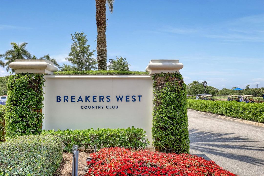 Breakers West Country Club entrance sign