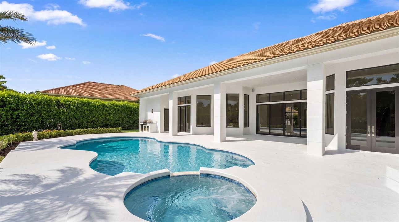 Expansive roofed patio-outdoor living