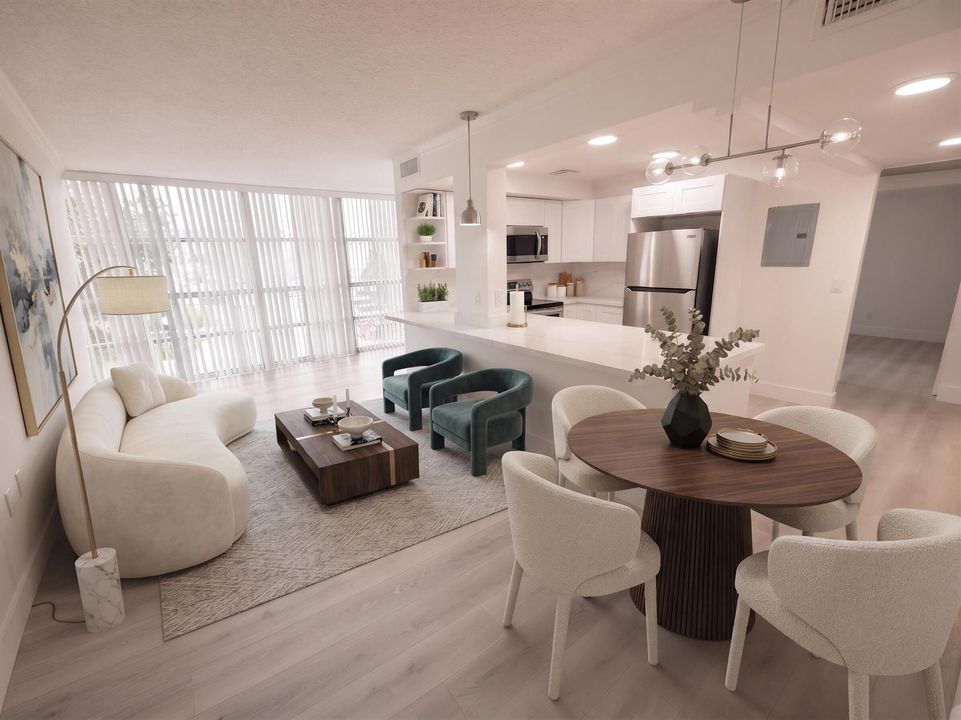 Living room area - virtual staging