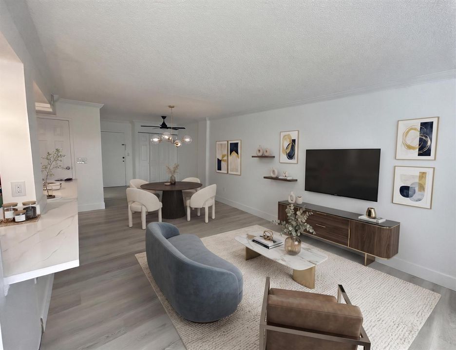 Living room area - virtual staging
