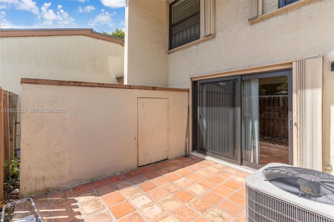 A rear patio
