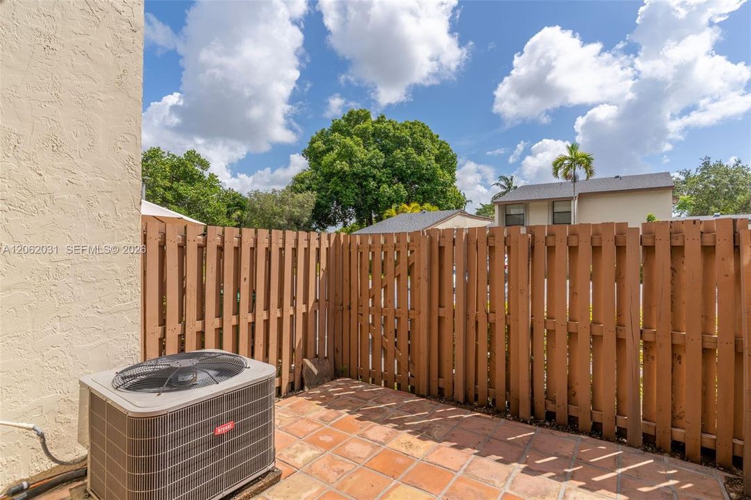 A rear patio