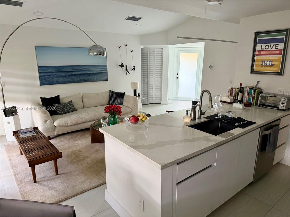 Open Kitchen Concept Open to Living & Dining Area