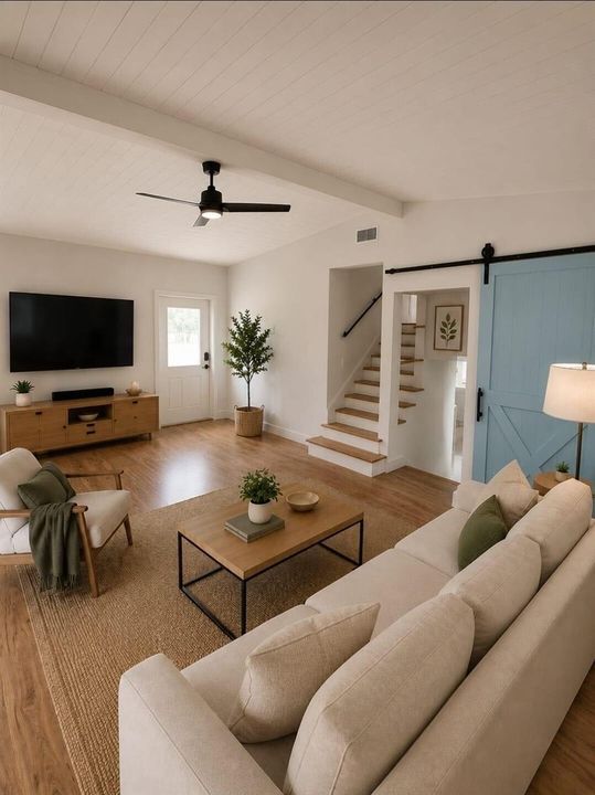living room staged