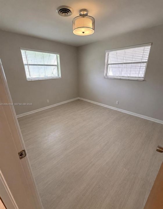 Rendering: New vinyl flooring and lighting in bedrooms