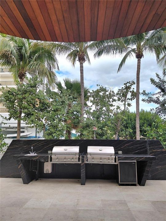 BBQ area around Pool