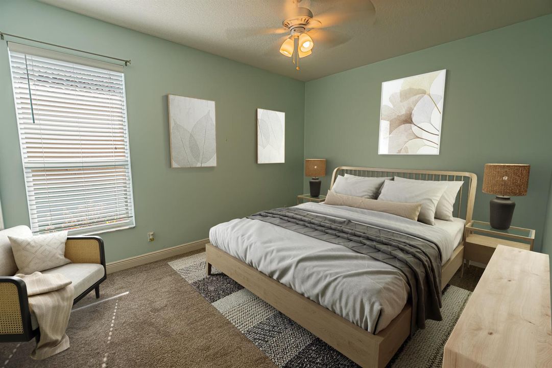 virtually staged - bedroom