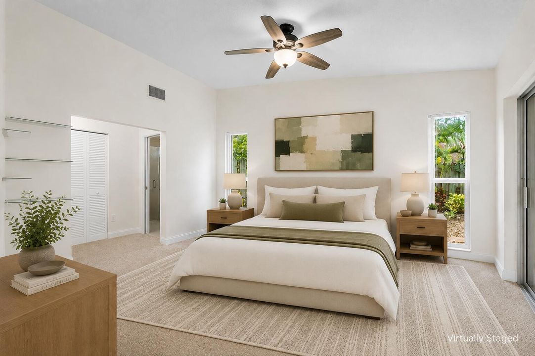Virtually Staged Primary Bedroom
