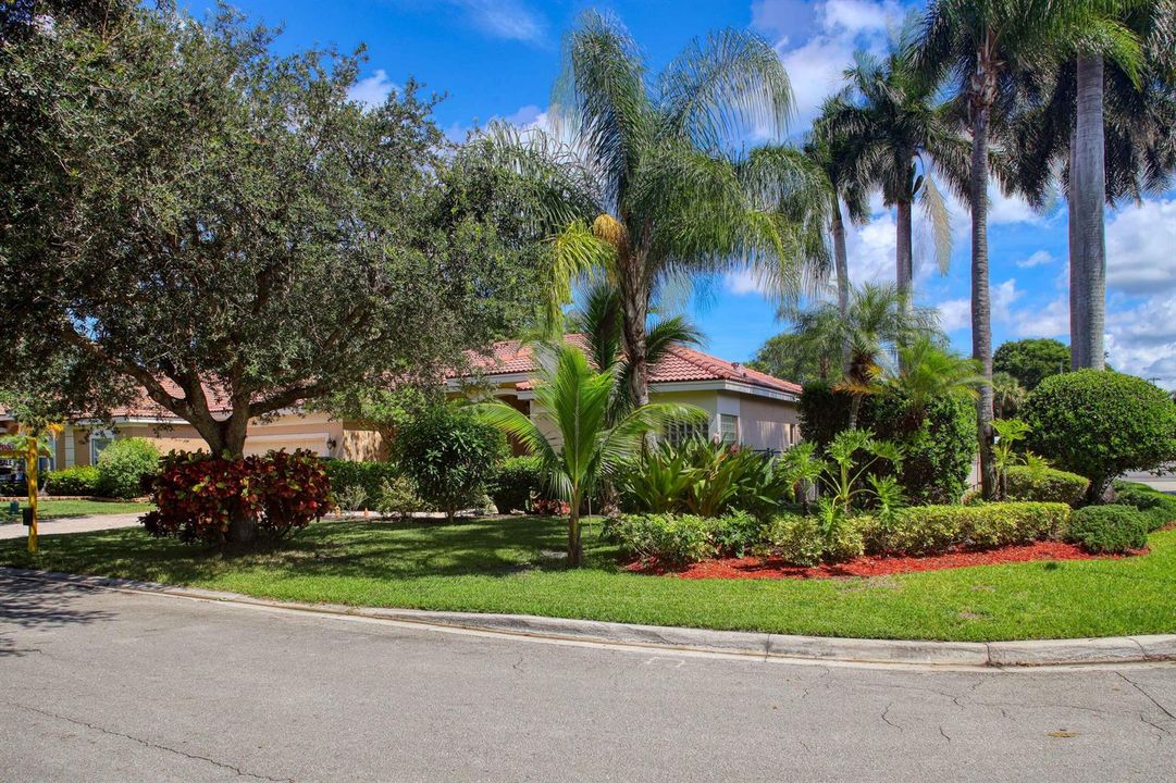 Landscaped Corner Lot