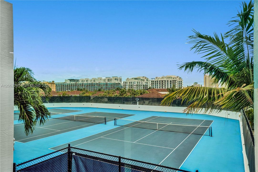 Tennis courts.