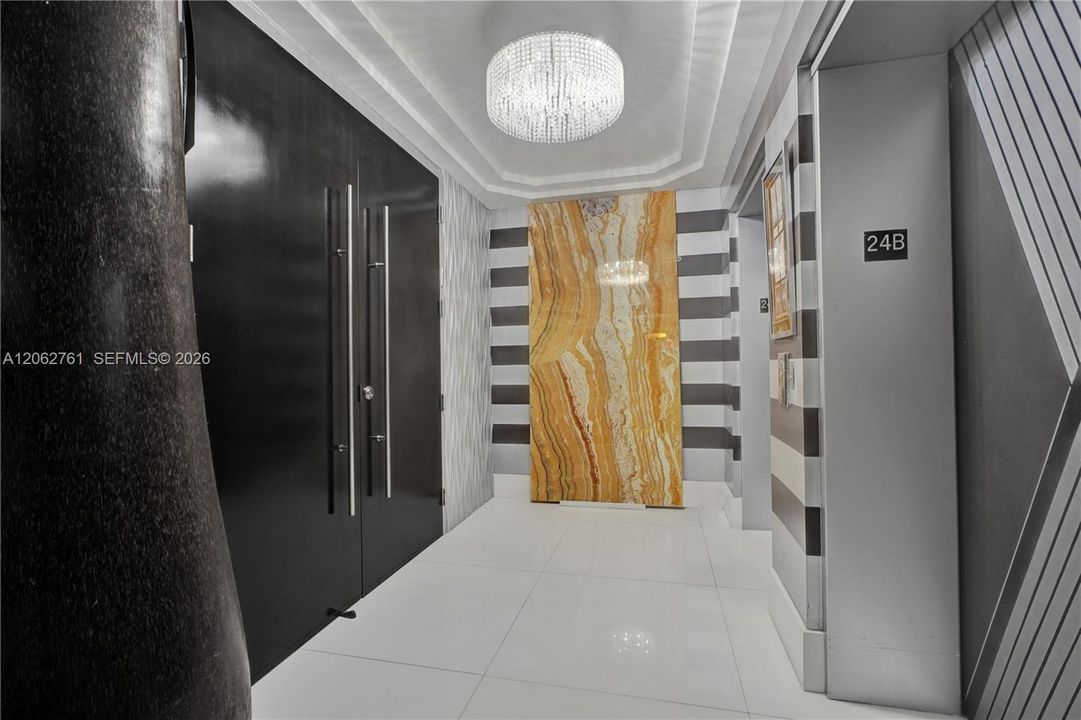 Magnificent private elevator foyer.