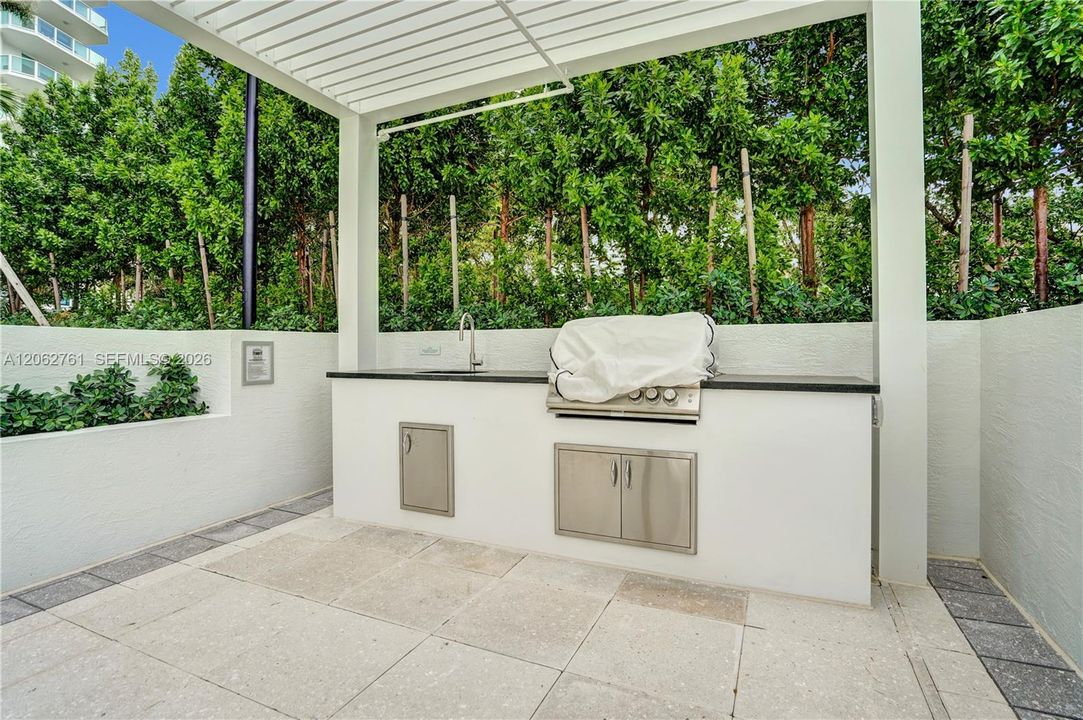 Barbecue area.