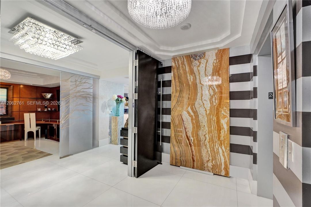 Private elevator foyer.