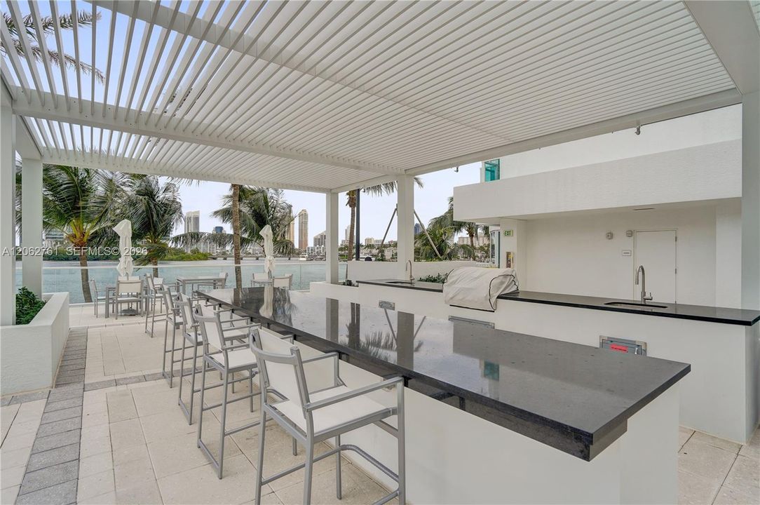 Barbecue area.