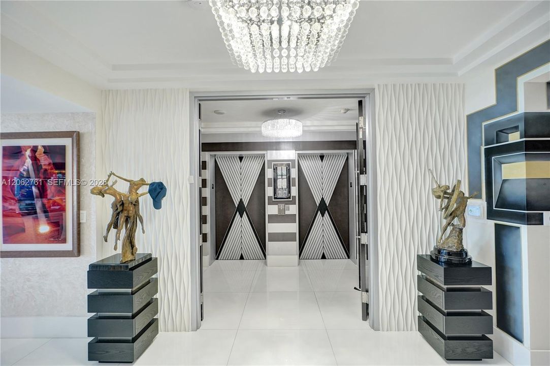 Private elevator doors.