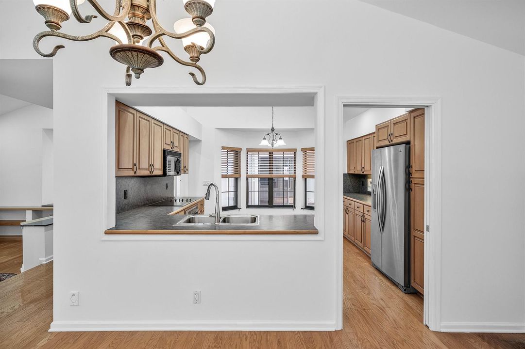 KITCHEN OPENS TO DINING ROOM