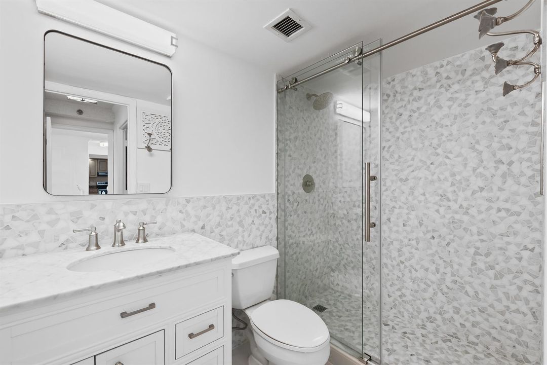 Freshly renovated primary bath