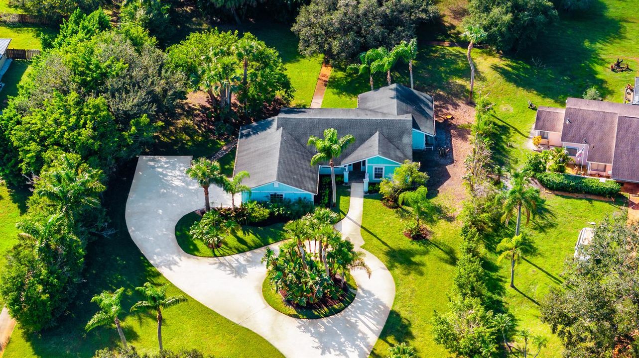 aerial view of property