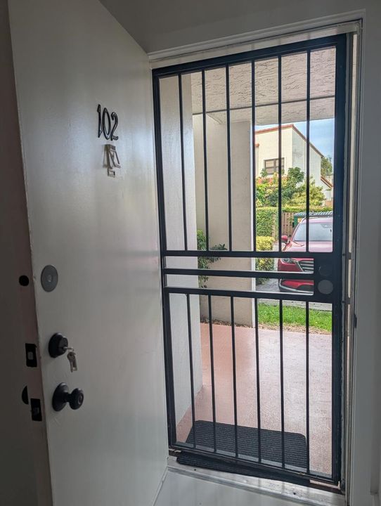 screened security gate