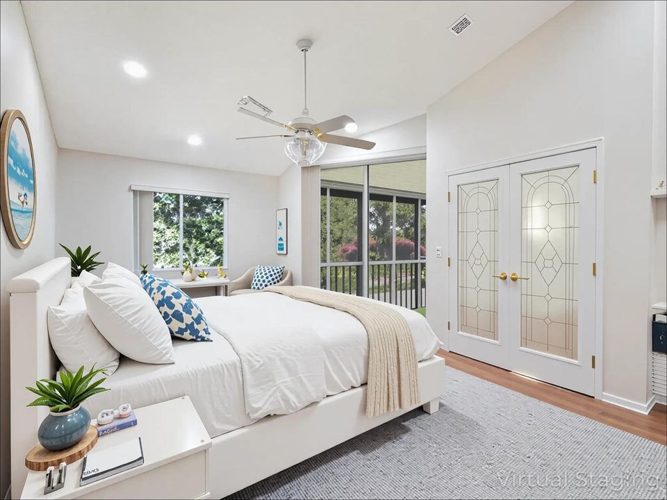 Primary Bedroom Staged