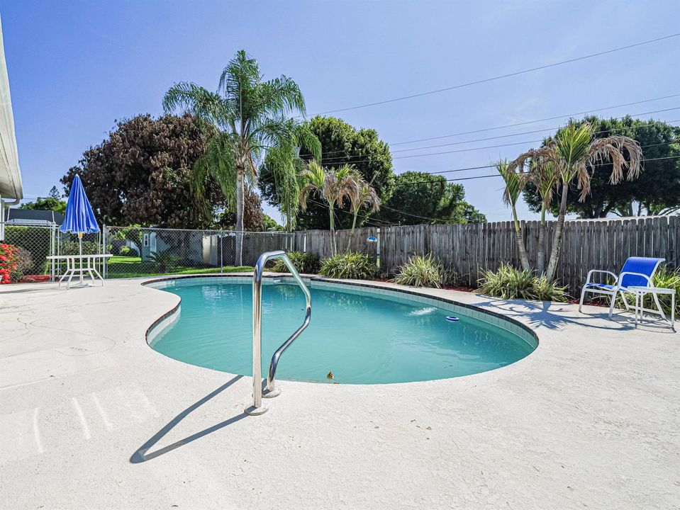 Backyard with pool