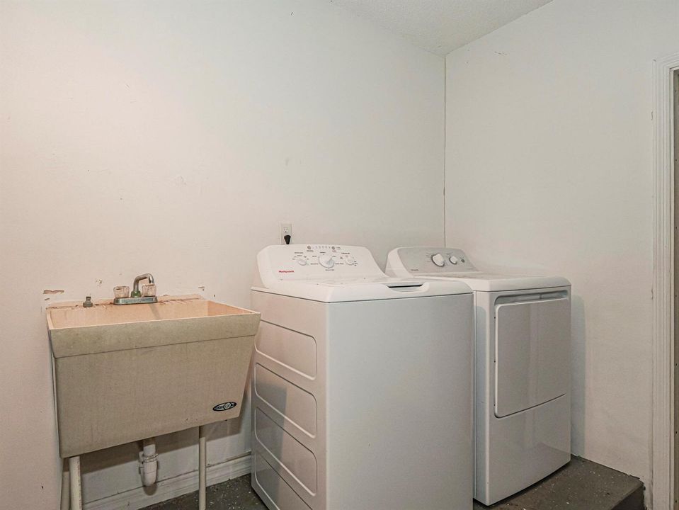 Laundry in garage