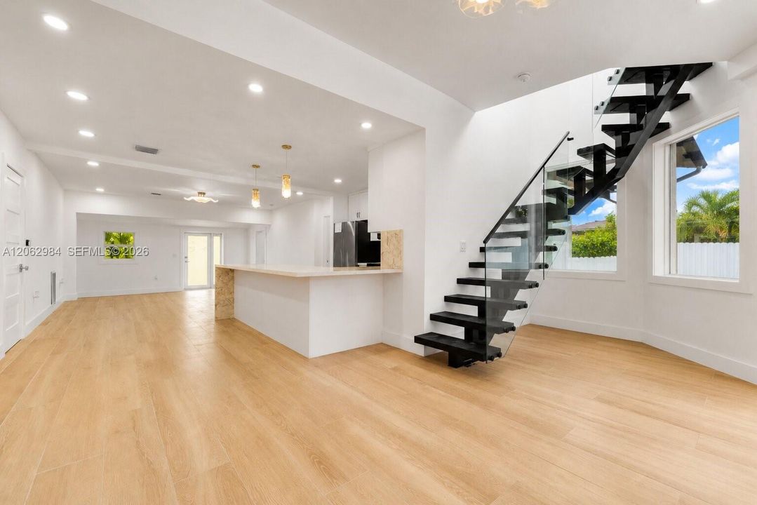 tempered glass added to staircase