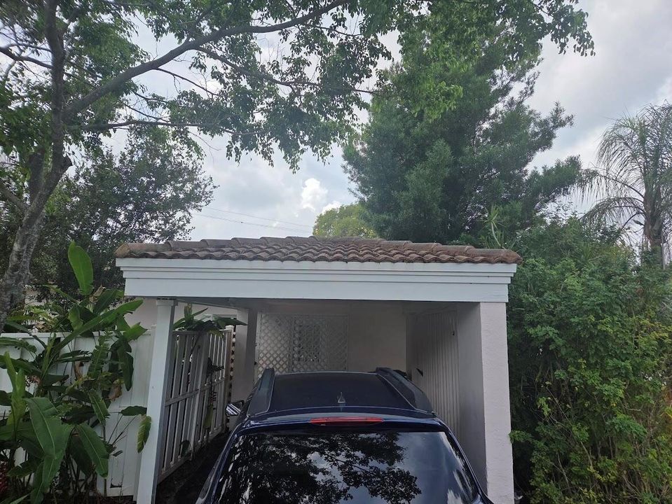 Entire carport empty