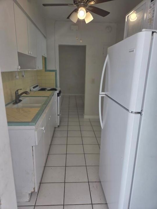 Kitchen view from living dining area