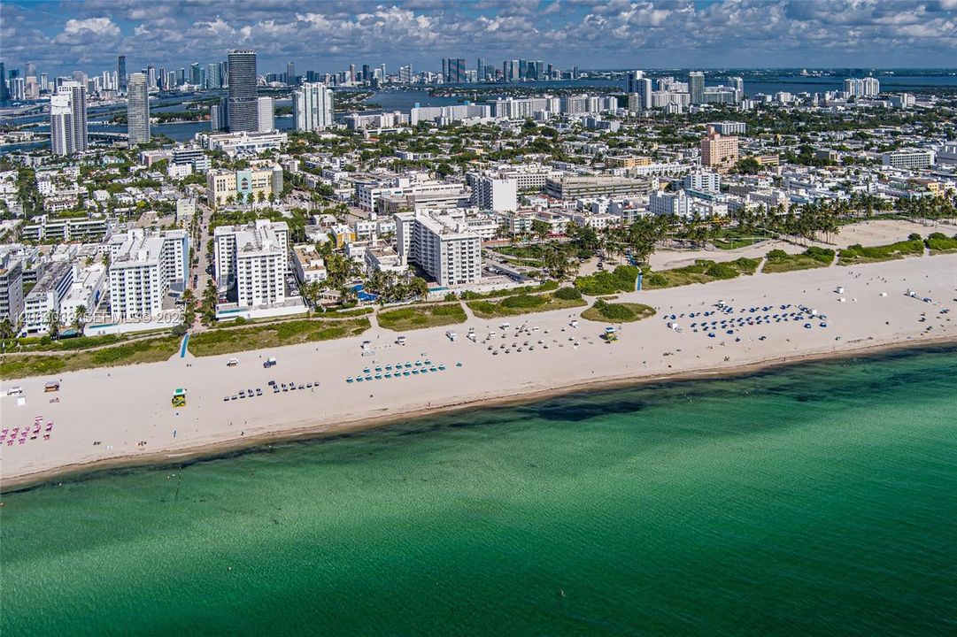 Beach and Lummus park on the right