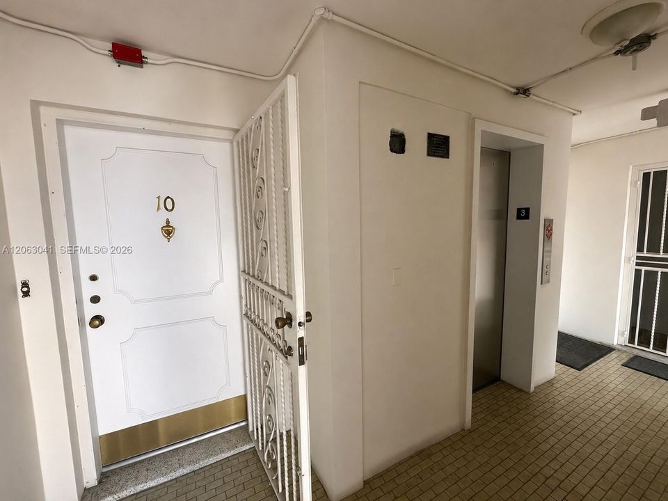 Unit 10 right next to Elevator