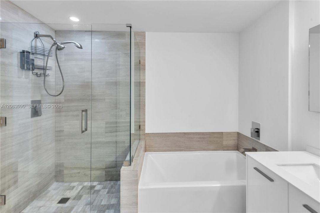 Seperate Shower and Bath tub