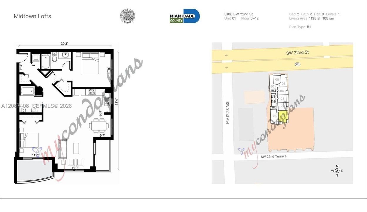 For Sale: $435,000 (2 beds, 2 baths, 1134 Square Feet)