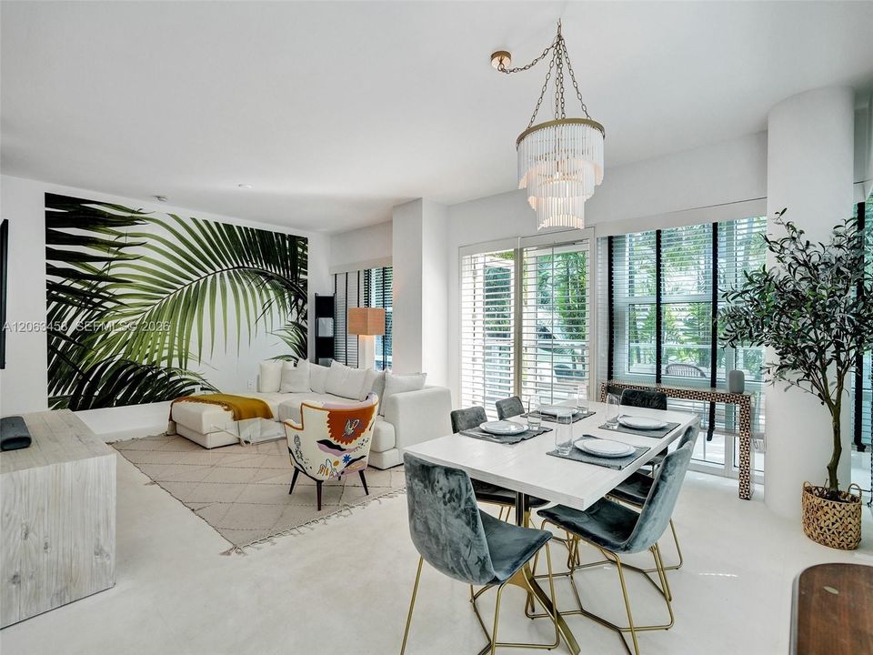 Dining & living room area