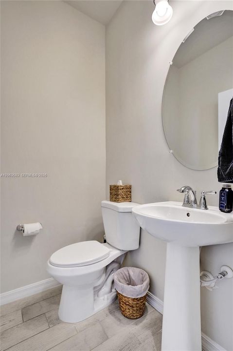 Half bathroom down stairs