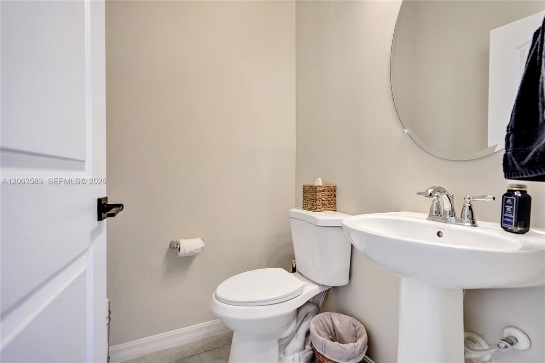 Half bathroom down stairs