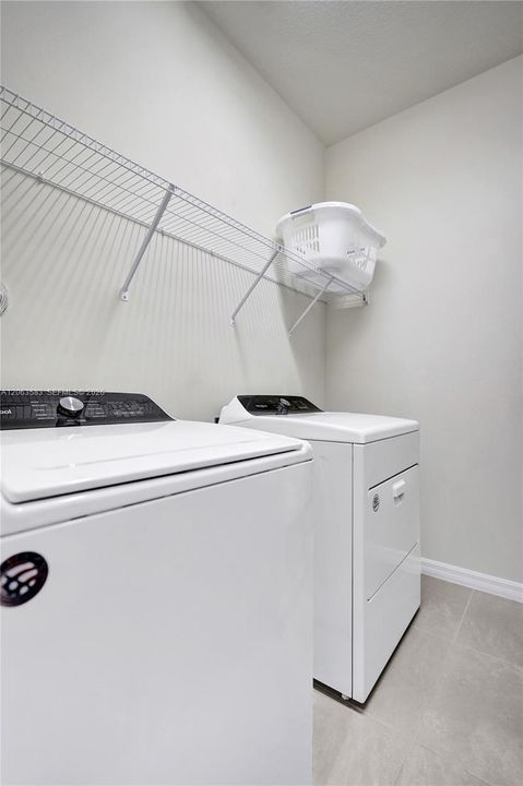 Upstairs laundry room