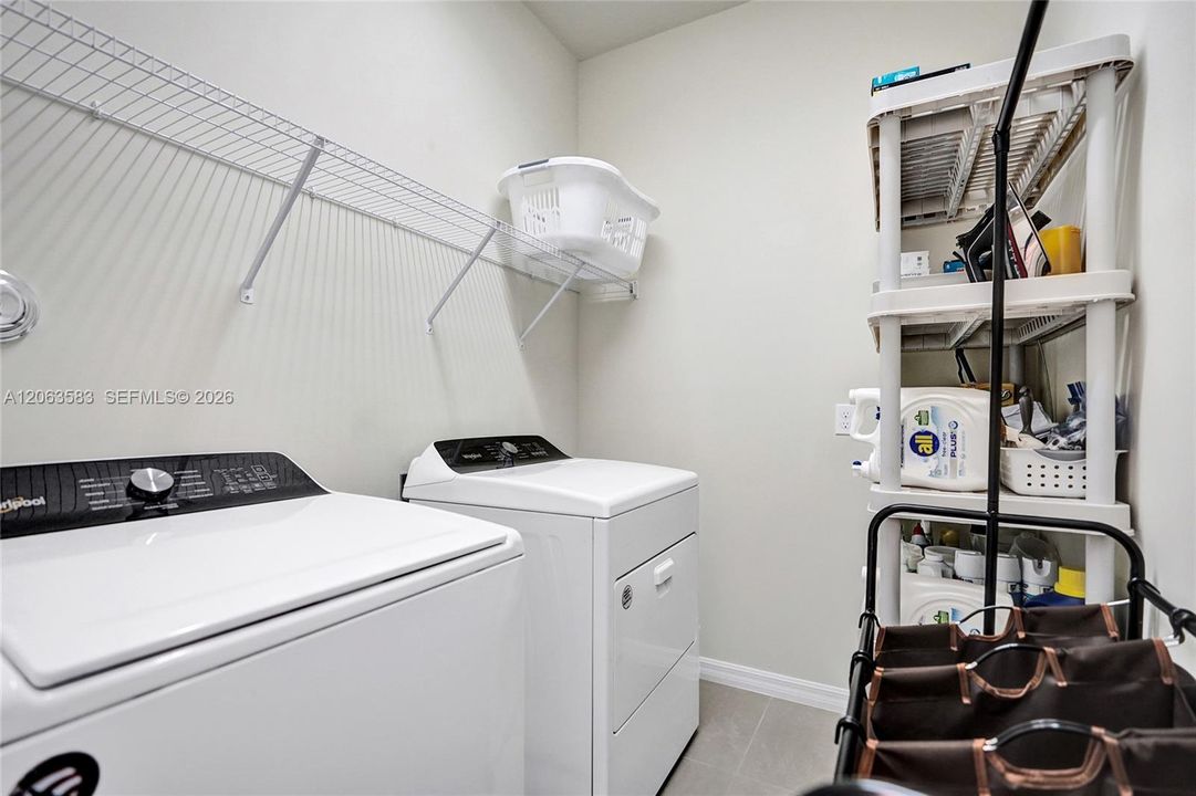 Upstairs laundry room