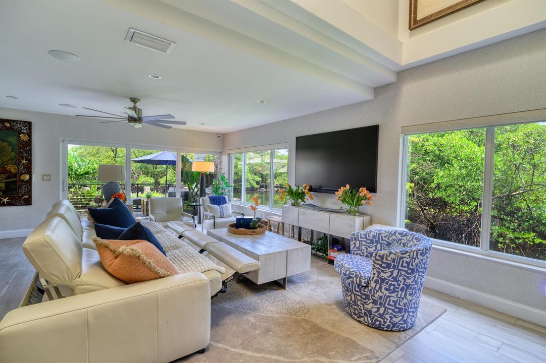Living room overlooks the marsh