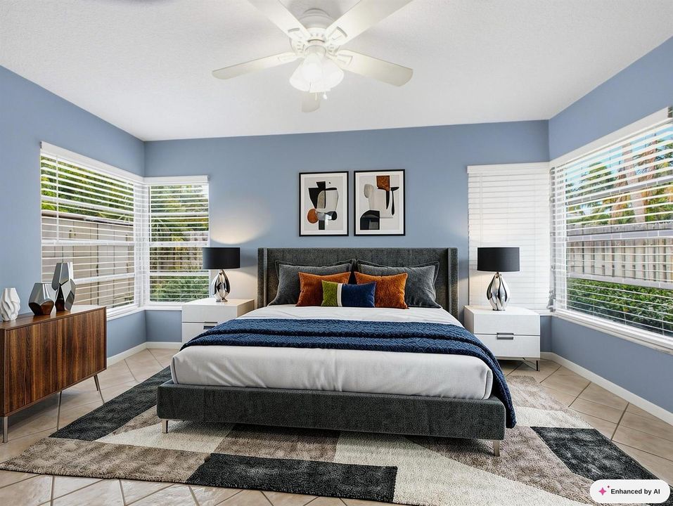 Primary Bedroom Staged
