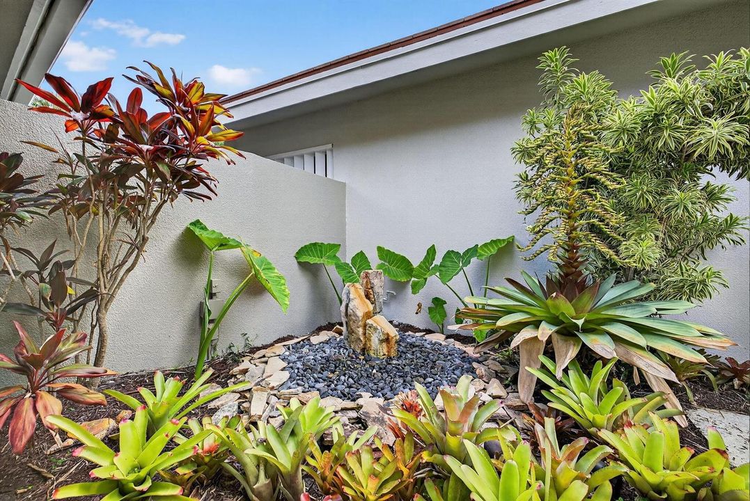 Private gardens.