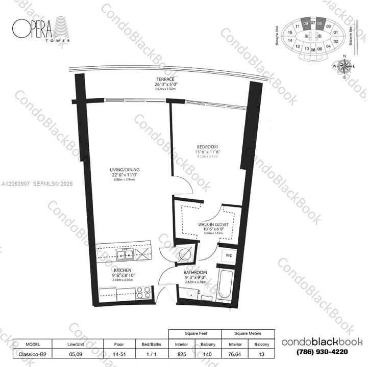 For Rent: $3,300 (1 beds, 1 baths, 791 Square Feet)