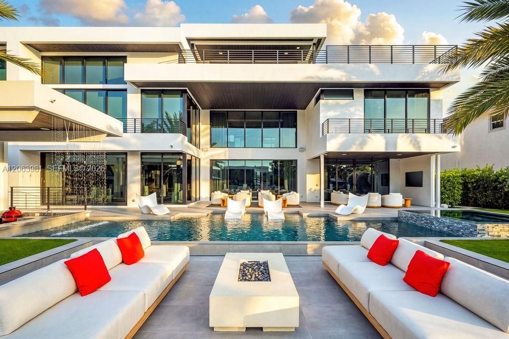 The backyard has surround sound, with subwoofers built into the ground.